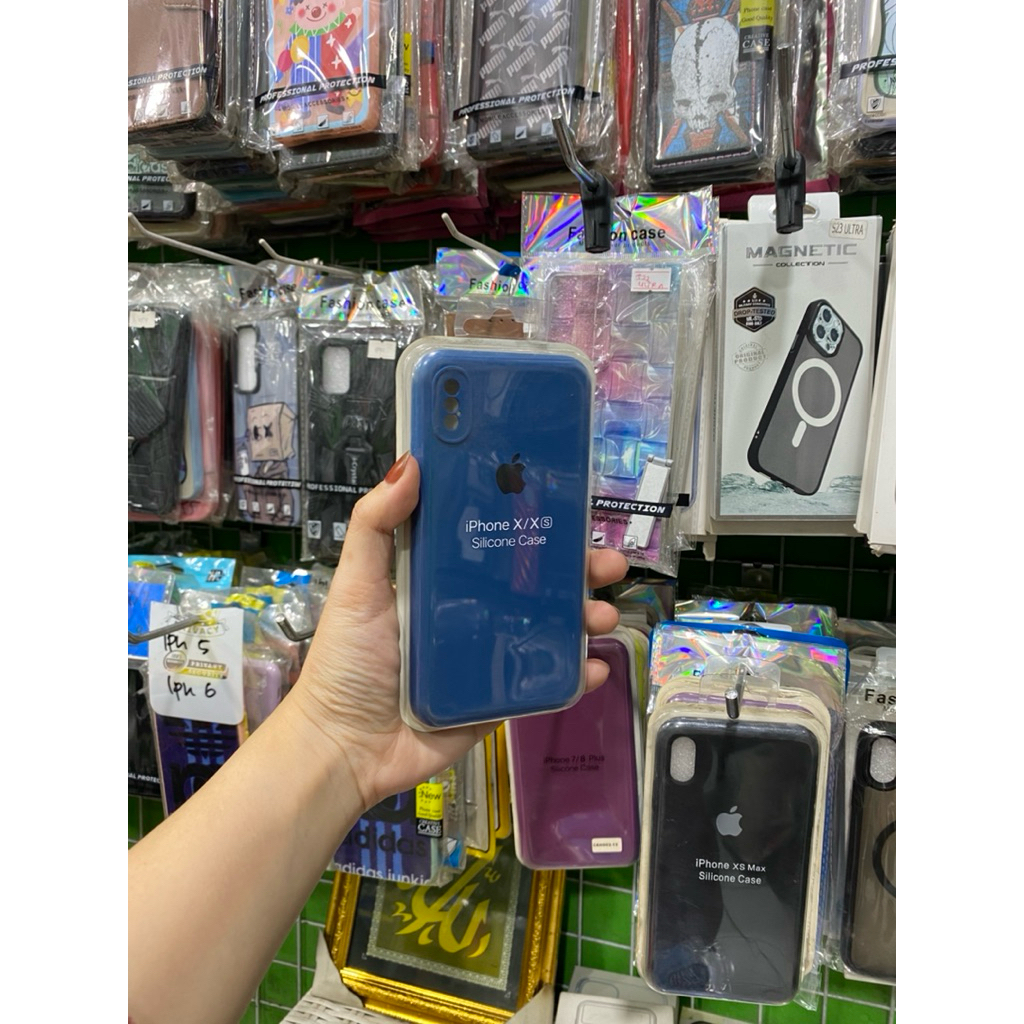 CASE PREMIUM WARNA SILICON ANTI NODA IPHONE X XS MAGSAFE MAGNETIC ANTI JAMUR LOGO IPHONE