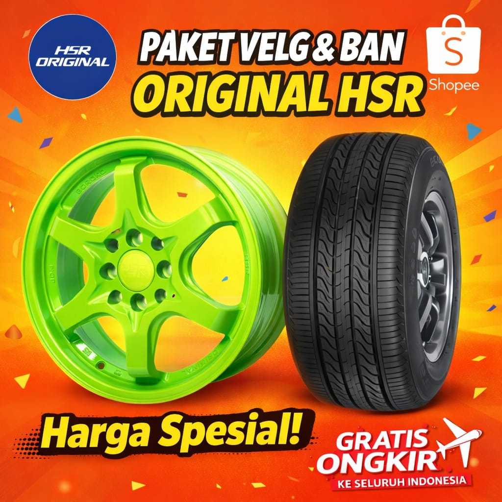 Velg TE37 R15 HSR Original + Ban | Ring 15 Racing Look | Harga Spesial + Gratis Ongkir