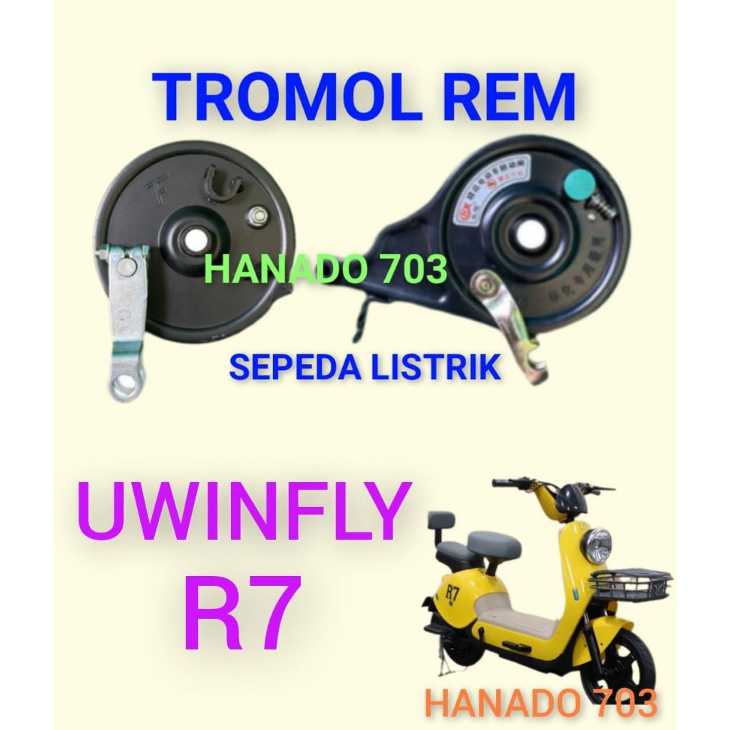 tromol rem sepeda listrik uwinfly R7 rumah kampas rem sepeda listrik uwinfly r7