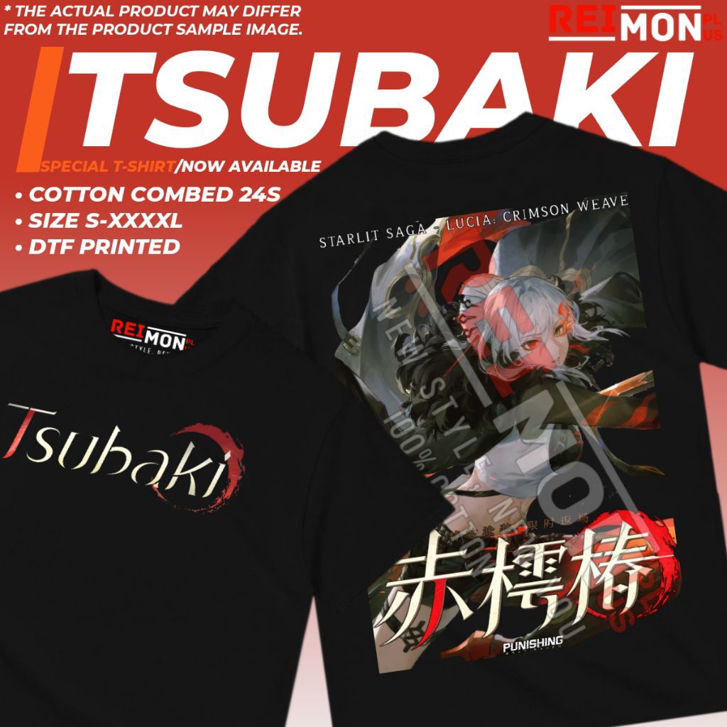 REIMON PLUS T-Shirt Lucia/Alpha Crimson Weave "Tsubaki" Punishing Gray Raven - Kaos Game