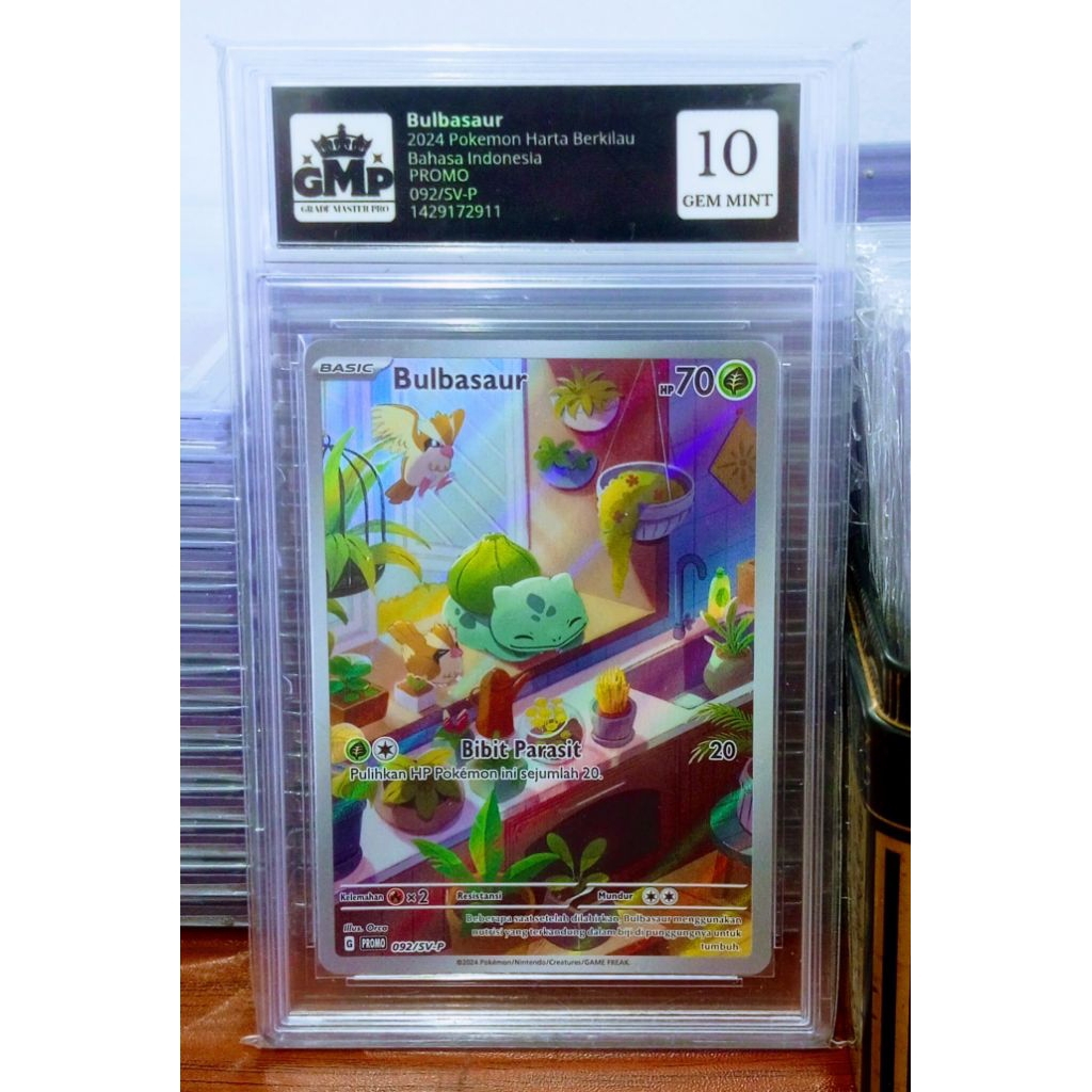 Bulbasaur 2024 Pokemon Promo Harta Berkilau Grade Master Pro 10