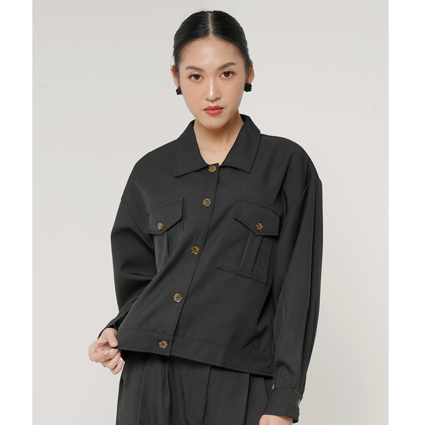 Hardware Clothing Atasan Jaket Wanita Hardware Veronica Cropped Jacket