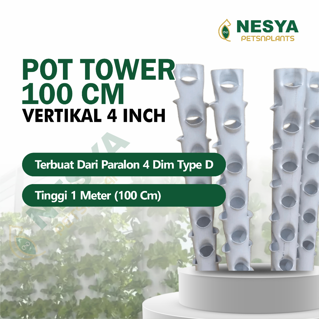 Growing Tower Pot Tower Vertikultur Vertikal Garden Paralon 1 Meter - Vertikal Garden