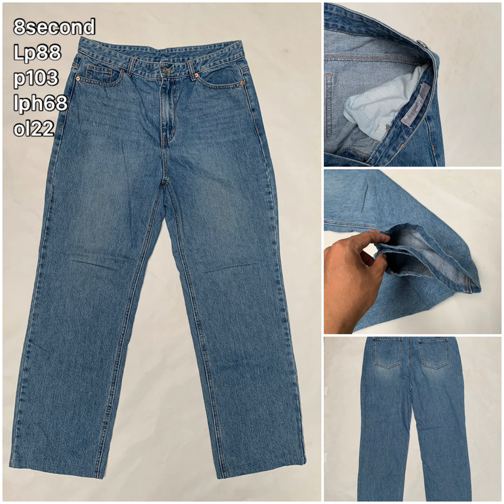 Celana 8second Blue Jeans 34