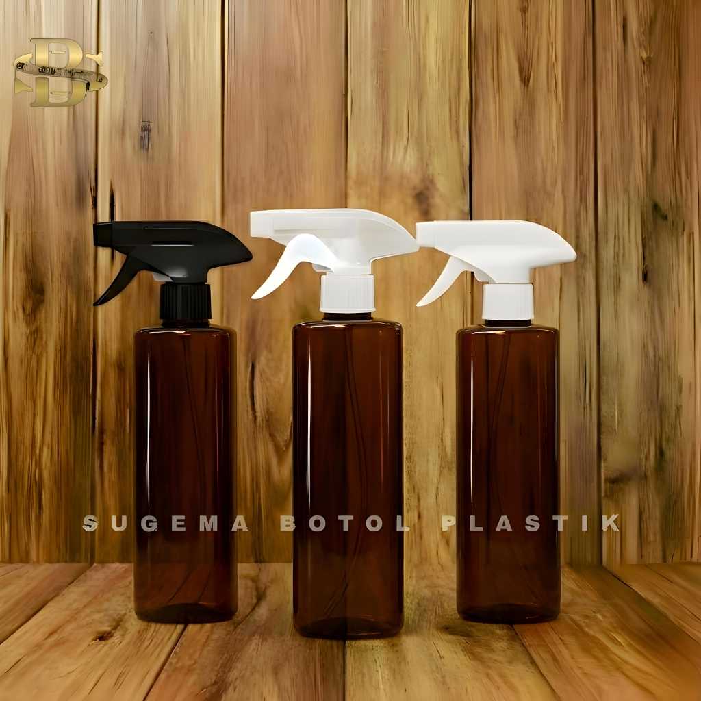 Botol Kispray 500ml Kotak Pet Coklat Amber / Botol Spray 500 Ml Plastik Tebal