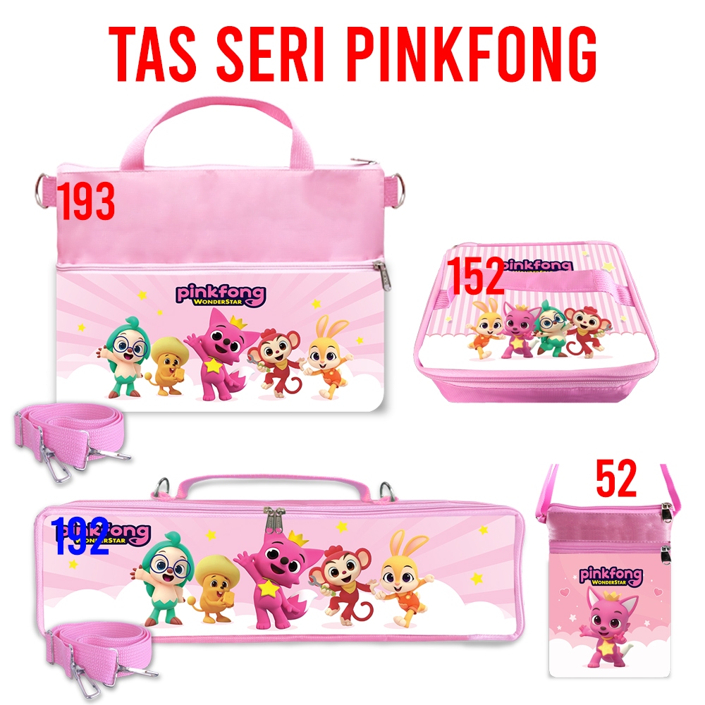 Pinkfong Pink Fong Souvenir Tas Aneka Karakter Sling Bag Tas Selempang Suvenir Gift Karakter Rubah P