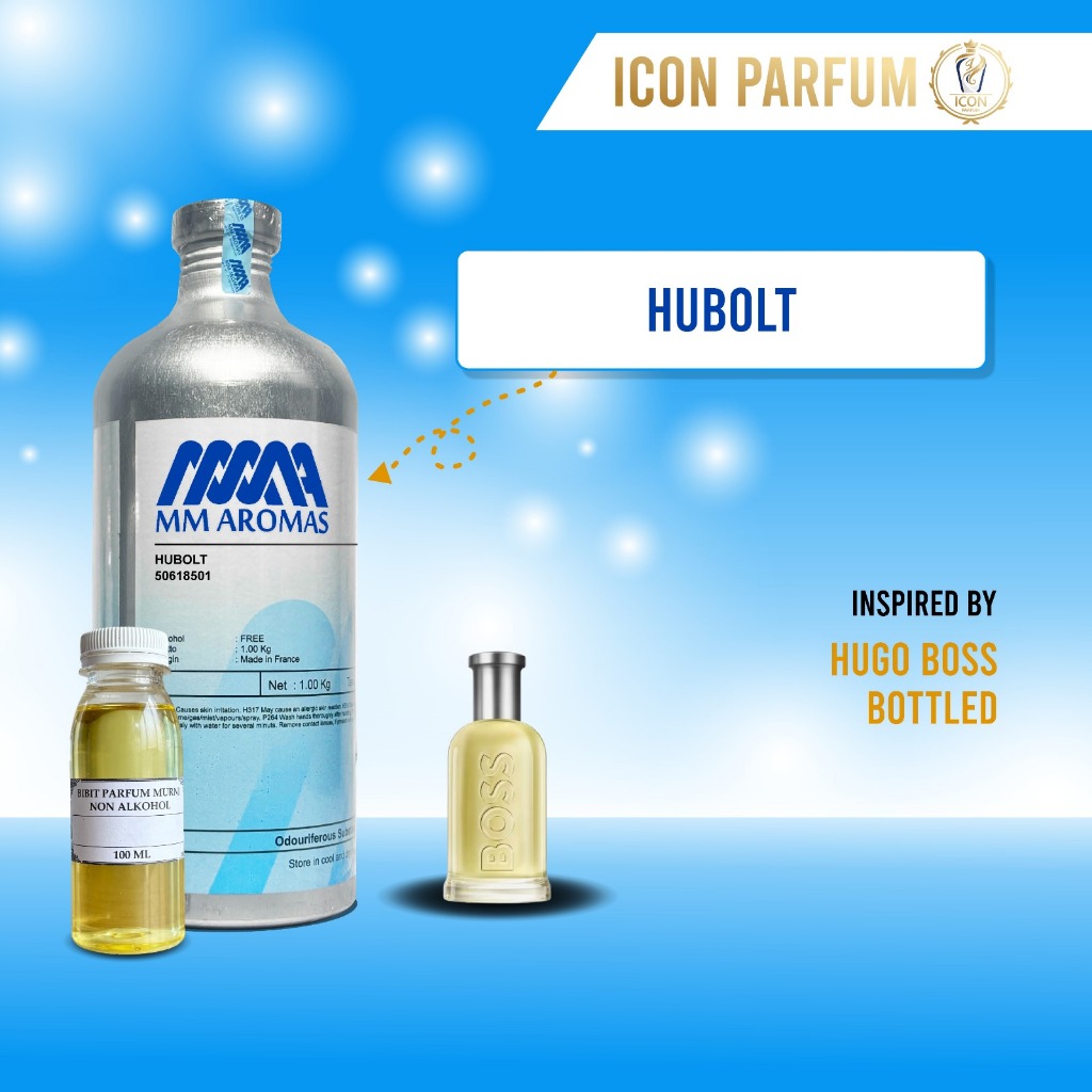 ICON PARFUM - BIBIT PARFUM MURNI HUBOLT BY MM AROMAS  | INSPIRED BY  HUGO BOSS - BOTTLED  | 250gr 50