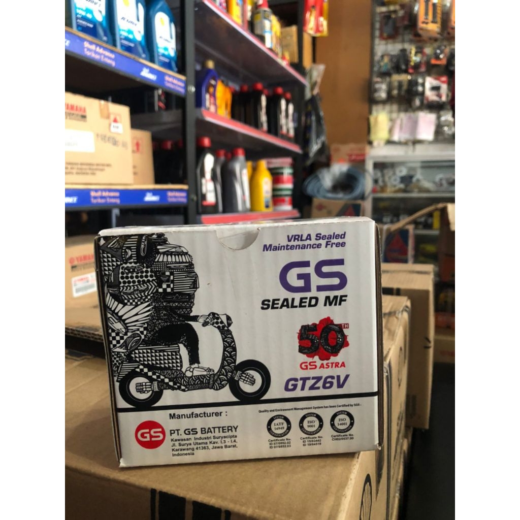 AKI GTZ6V untuk Vario techno 125,Vario 150,Genio