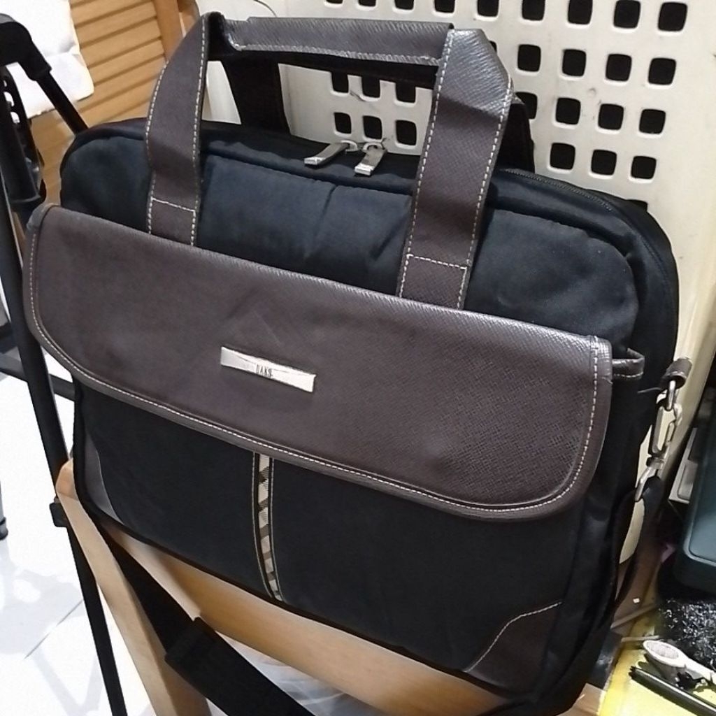 Tas Kantor Kanvas Mixed Kulit Asli DAKS