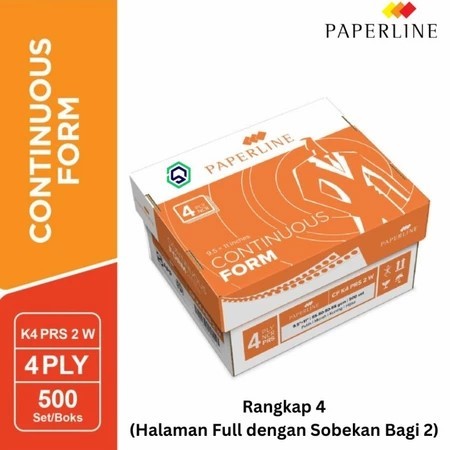 Paperline Continuous Form K4 PRS/ Kertas Continuous Form 4 Ply Paperline