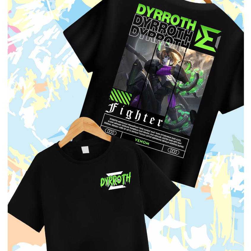 HosinShop - Kaos Hero Mobile Legend - Kaos pria Atasan Katun Sablon -  Hero ML - Kaos Hero ML Dyrrot