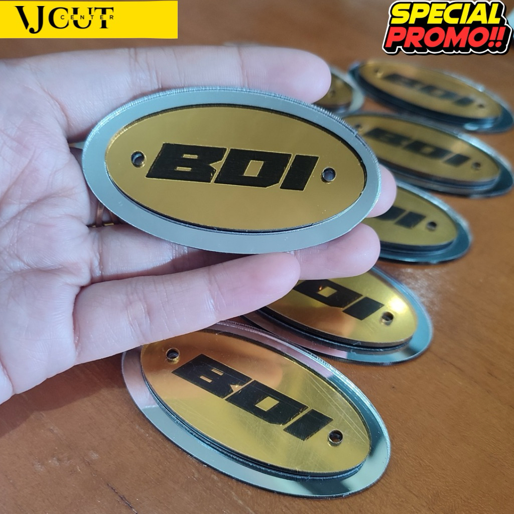 Emblem Akrilik custom/label sangkar burung custom akrilik / Emblem Logo Akrilik mirror - VJCC
