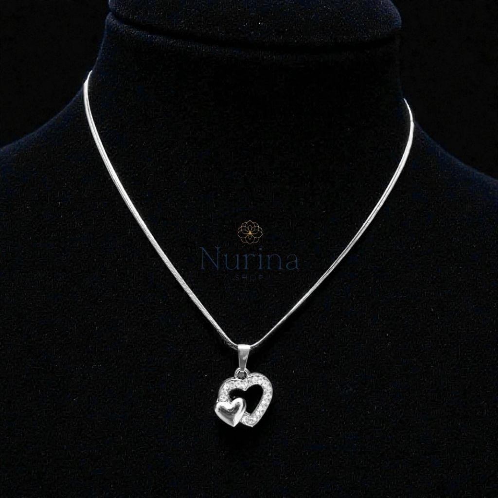 Kalung Titanium Love Double Kecil