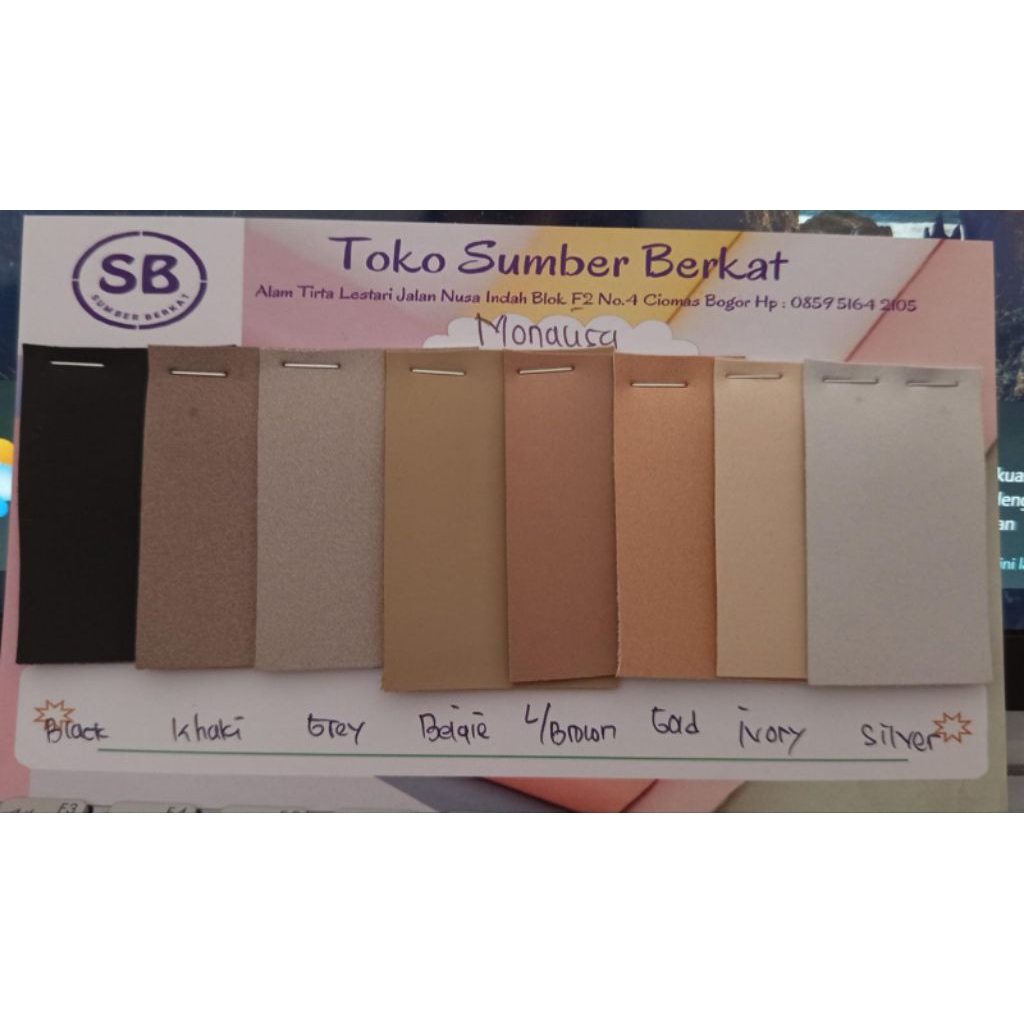 bahan kulit imitasi, kain Sintetis MONALISA/ METERAN (1.45m x 1m) untuk tas dan sepatu