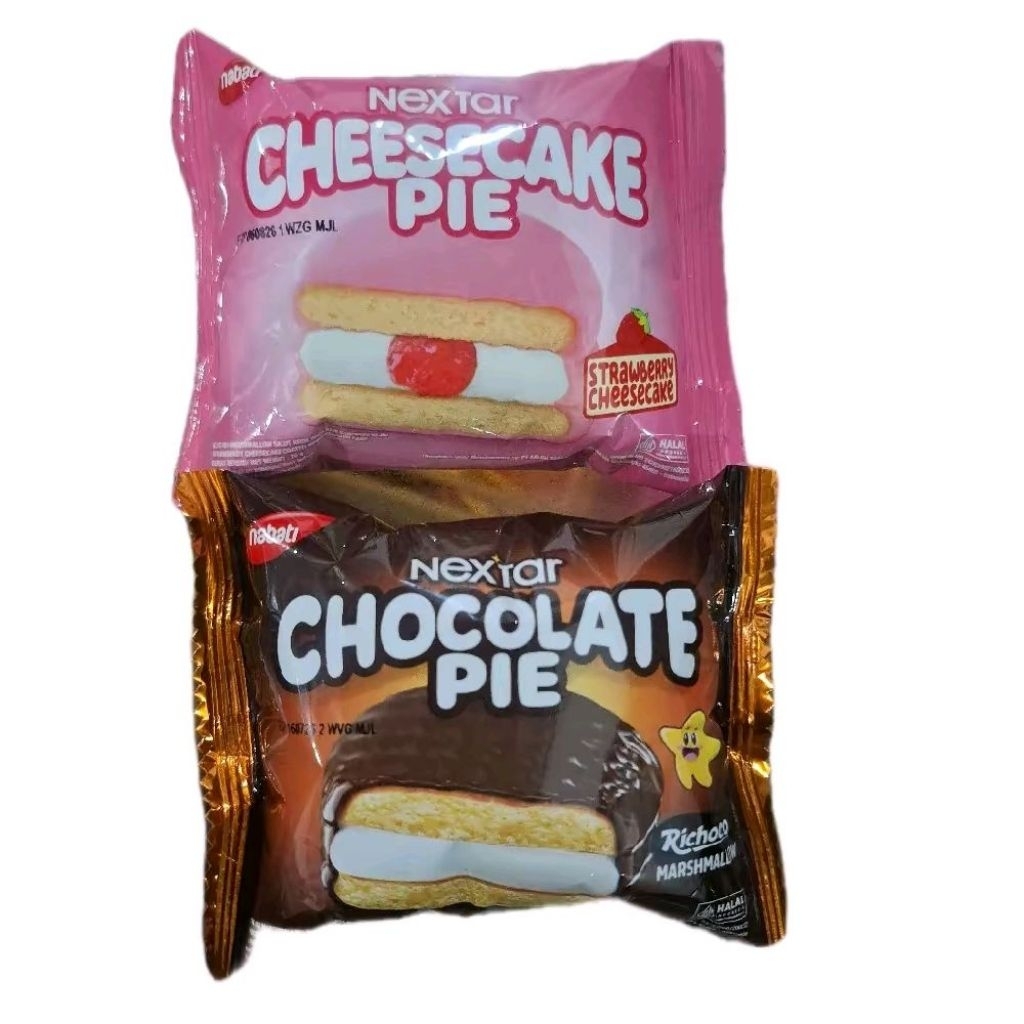 ECER NEXTAR CHOCOLATE | STRAWBERY CHEESECAKE CHOCO PIE MARSHMALLOW NETTO 28 GRAM