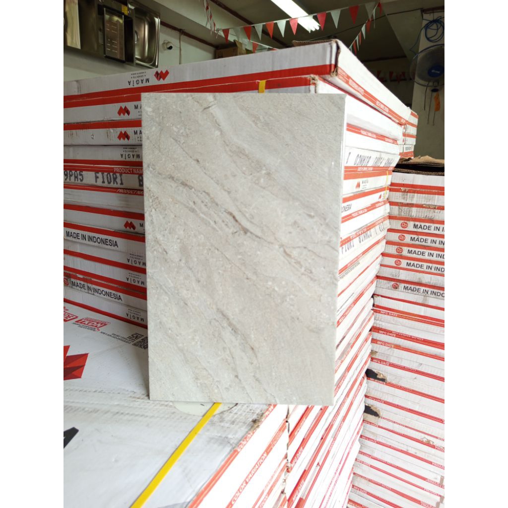 Keramik Dinding Glossy Jasmine Grey 25 x 40