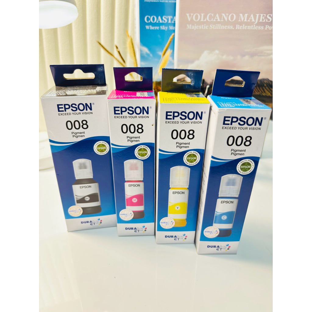 Tinta Epson 008 Original Hitam & Warna | Ink Bottle Epson L1110 L3110 L3150 Asli