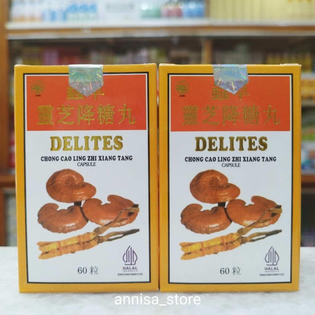 60 Kapsul Delites Chong Cao Ling Zhi Xiang Tang - Menjaga Kadar Gula Darah & Menyeimbangkan Yin dan 