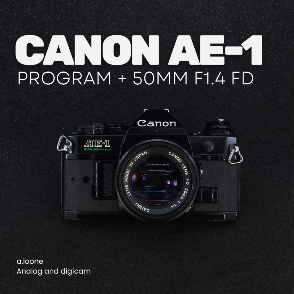 CANON AE-1 PROGRAM BLACK — PROFESSIONAL 35MM SLR FILM CAMERA IKONIK  KAMERA FILM KAMERA ANALOG