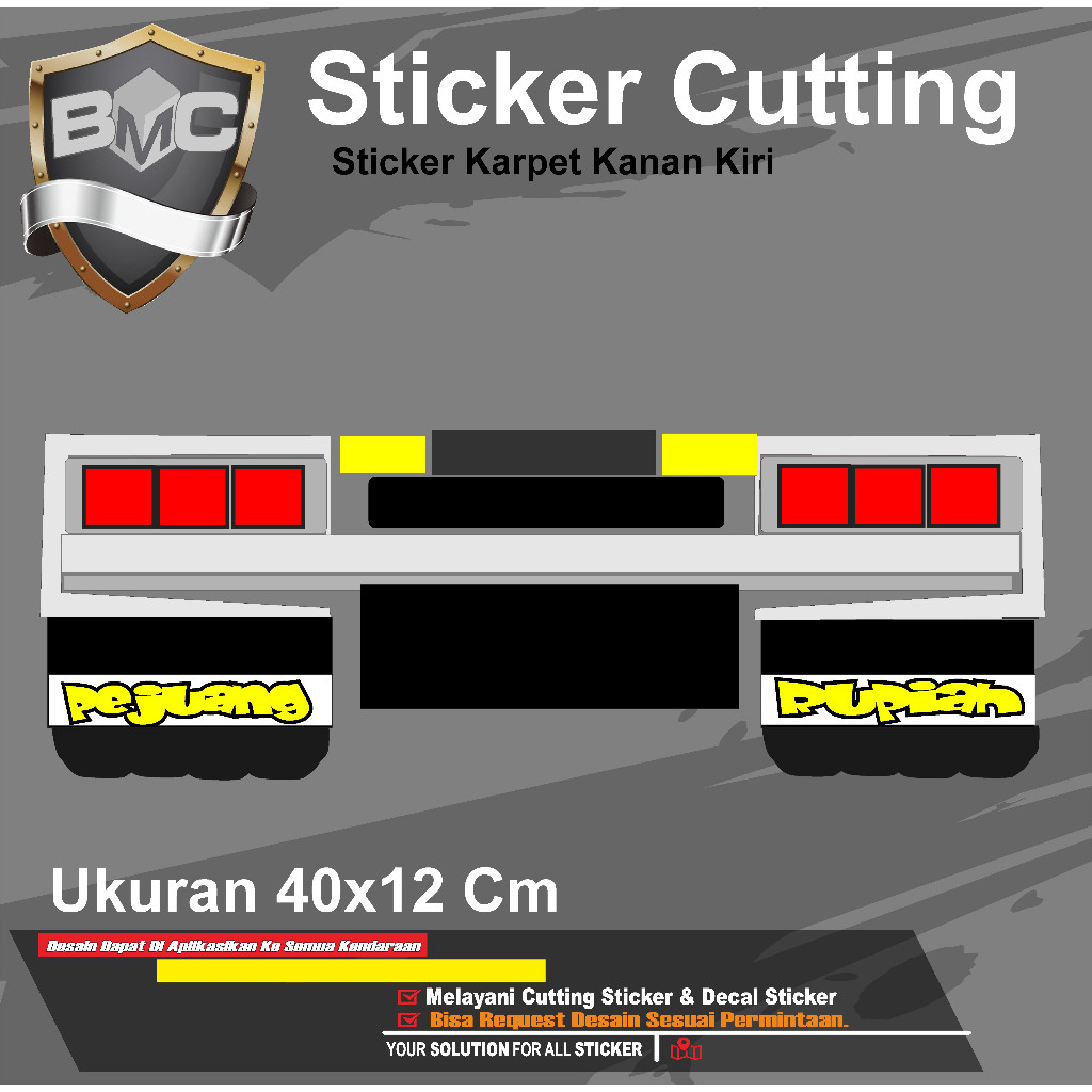 sticker cutting karpet truck/variasi stiker karpet,bisa riquest nama