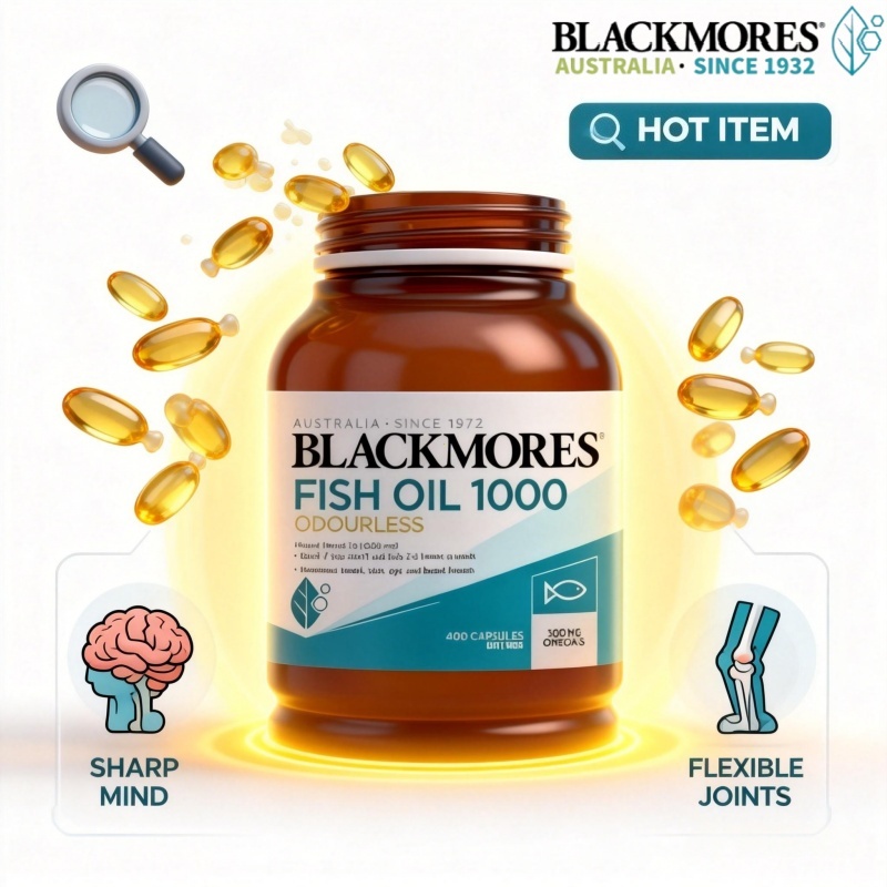 BLACKMORES Fish Oil 1000mg 400 Kapsul DHA EPA Tanpa Rasa Dewasa Anak Australia