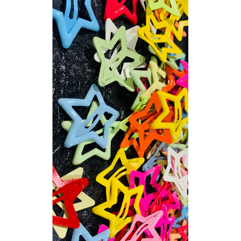 JEPIT RAMBUT BINTANG KOREA / JEPIT BINTANG WARNA WARNI / AKSESORIS RAMBUT