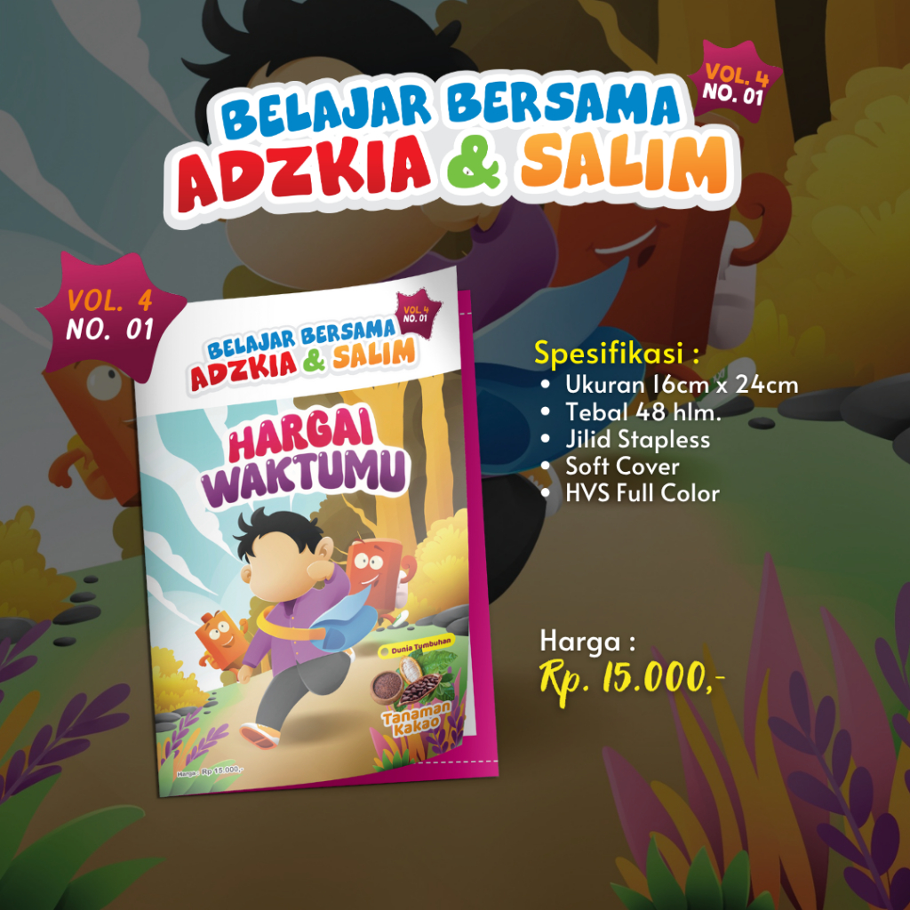 Majalah Anak Petualangan Adzkia&Salim tema Akhlak Karimah th Full Edisi variasi 12bulan