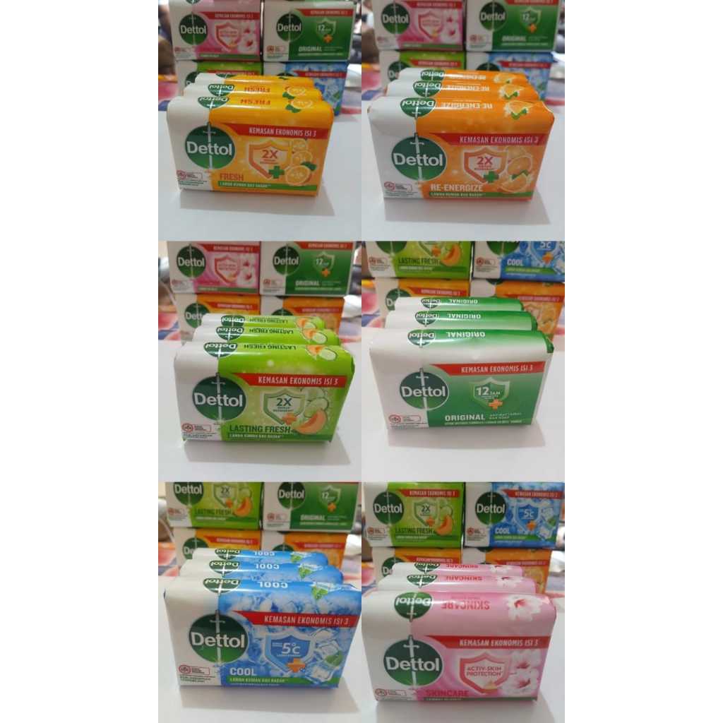 DETTOL BAR SOAP 100GR ISI 3/ DETTOL SABUN BATANG 100GR / DETTOL BANDED