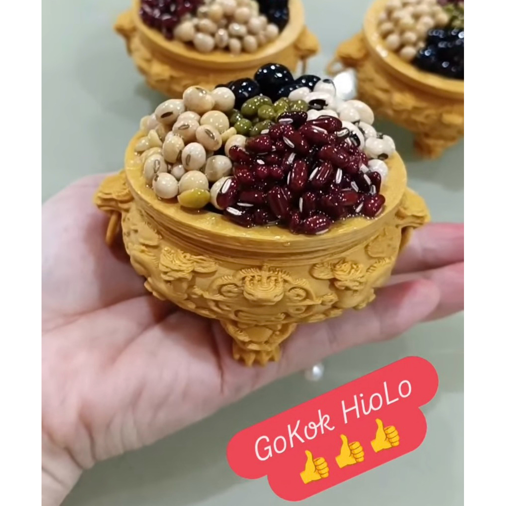 Go Kok / Gokok bentuk Hiolo pajangan fengshui sembahyang (5 macam kacang”an)