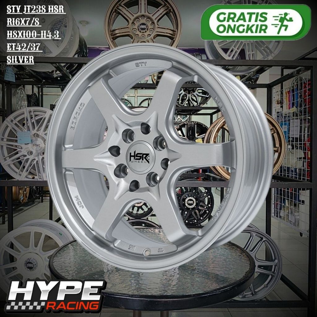 Velg Mobil HSR STY JT238 Ring 16 Model Celong Lebar 7/8 R16 untuk AVANZA , FREED , JAZZ