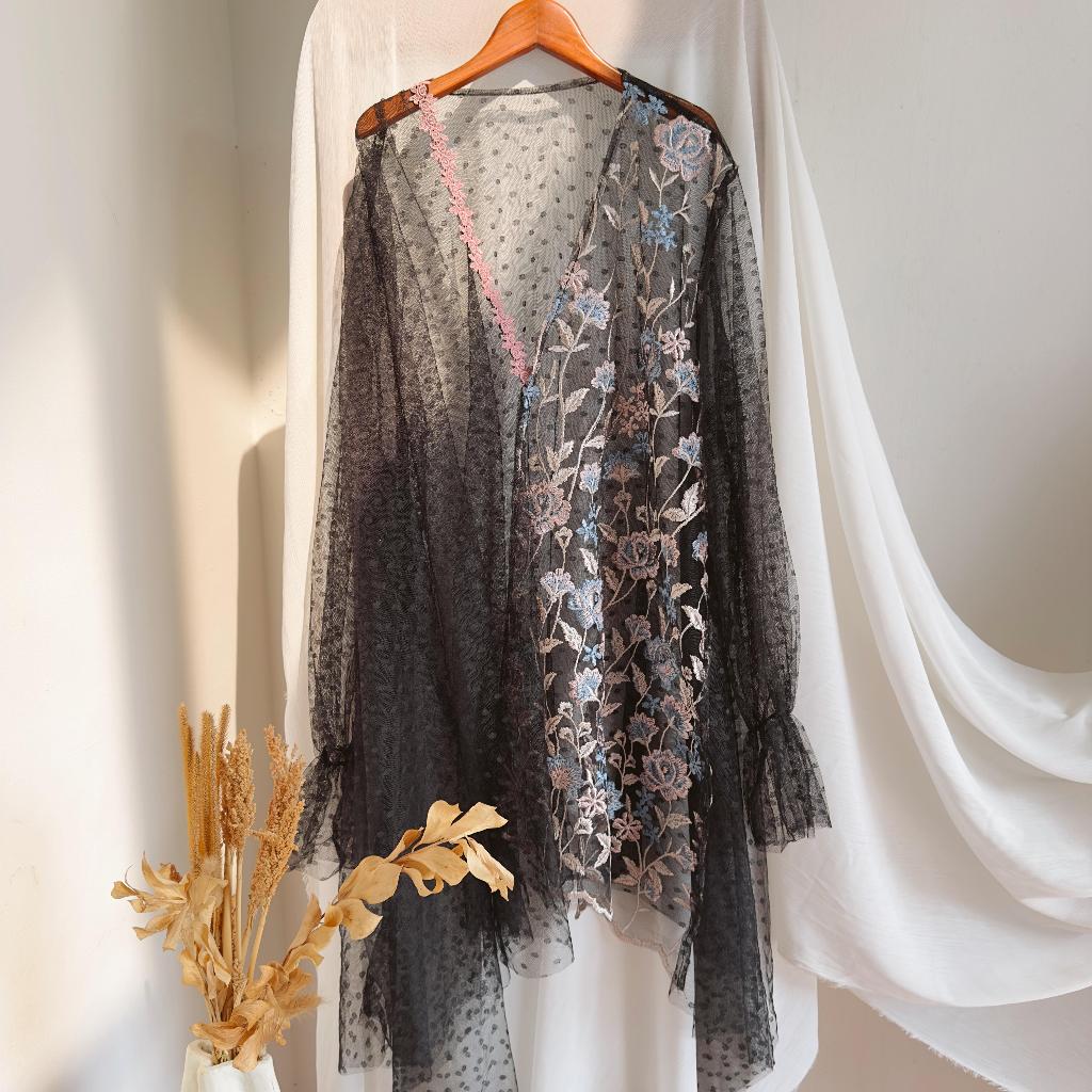 ZEMIRA by Calisha Outer Brukat tunik brukat Raya Series Tunik lebaran Outer Dotty