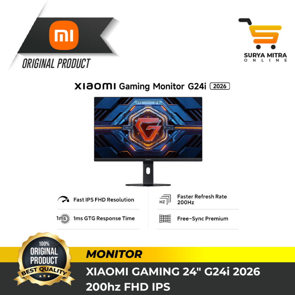 Monitor Xiaomi Gaming G24i / G27i / G Pro 27i / G27Qi 2026 IPS FHD Garansi Resmi
