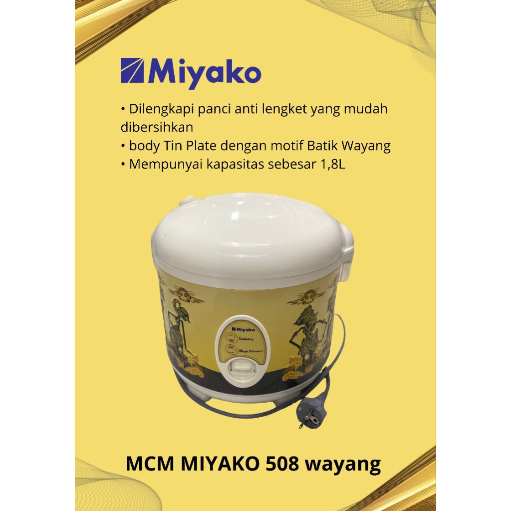 RICE COOKER MIYAKO 508 WAYANG