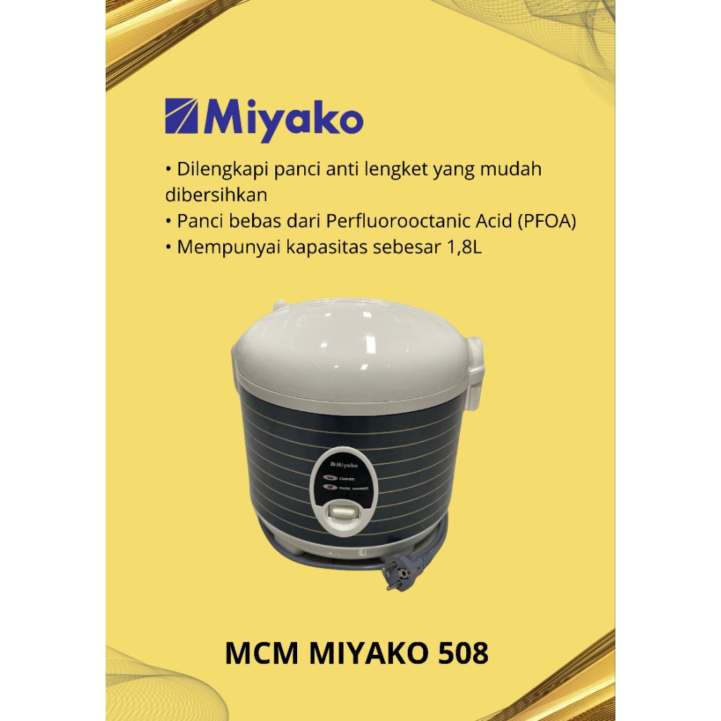 RICE COOKER MIYAKO MCM 508