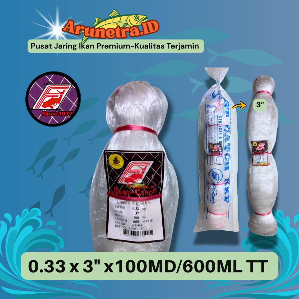 Jaring Senar 0.33 // 0.35 mm x 3"  TATE-Melintang