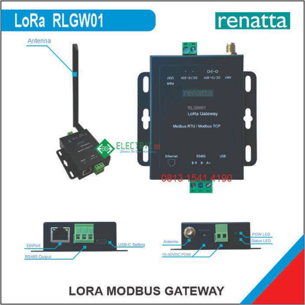 RLGW01 Renatta LoRa Modbus Gateway