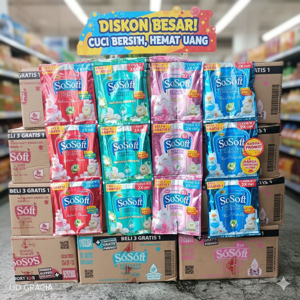 Sosoft renteng KARTON ISI 10 / Sosoft sachet