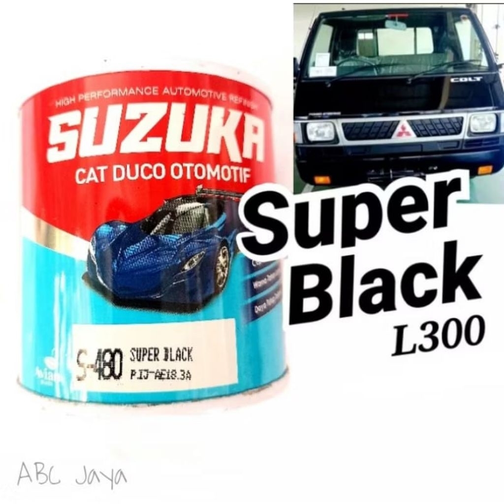 Cat SUZUKA Super Black S-480 Black 200ml / Susuka 480 Duco Otomotif