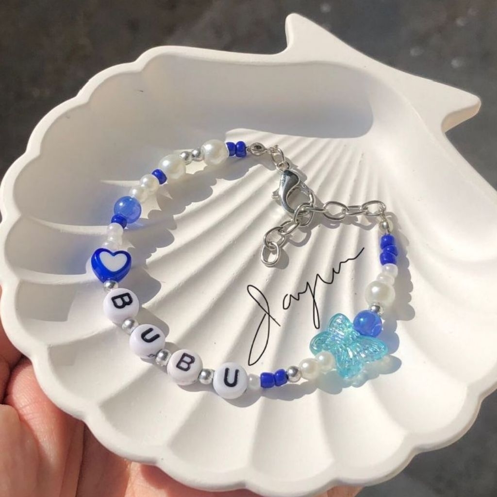 NEW GELANG NAMA / GELANG HURUF / GELANG INISIAL HURUF CUSTOM AESTHETIC COUPLE EDITION