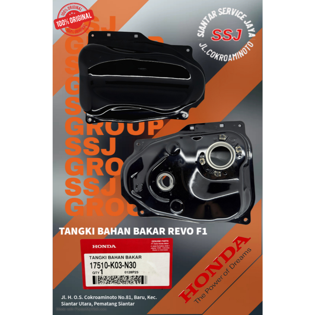 Tangki Bensin REVO F1 100% Original HONDA, 17510-K03-N30