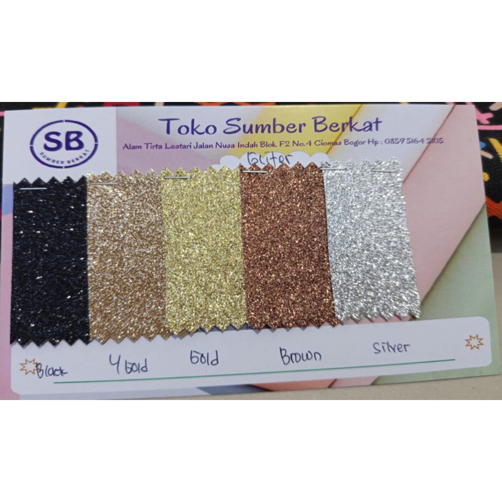 bahan kulit imitasi, kain Sintetis GLITER / Meteran (1.45m x 1m) untuk tas dan sepatu