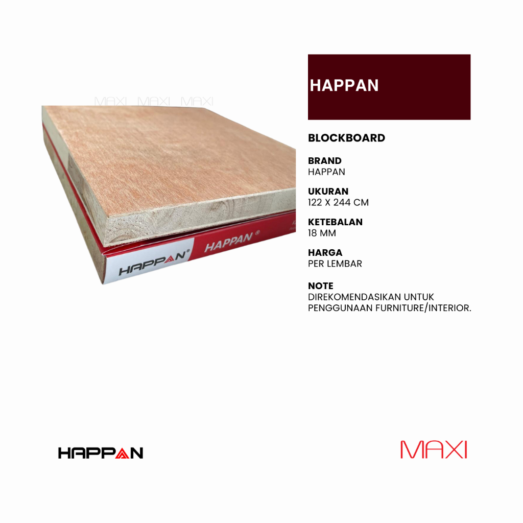 HAPPAN I SPF - Blockboard I Blockmine Series - 122 x 244 cm - 15mm I 18mm