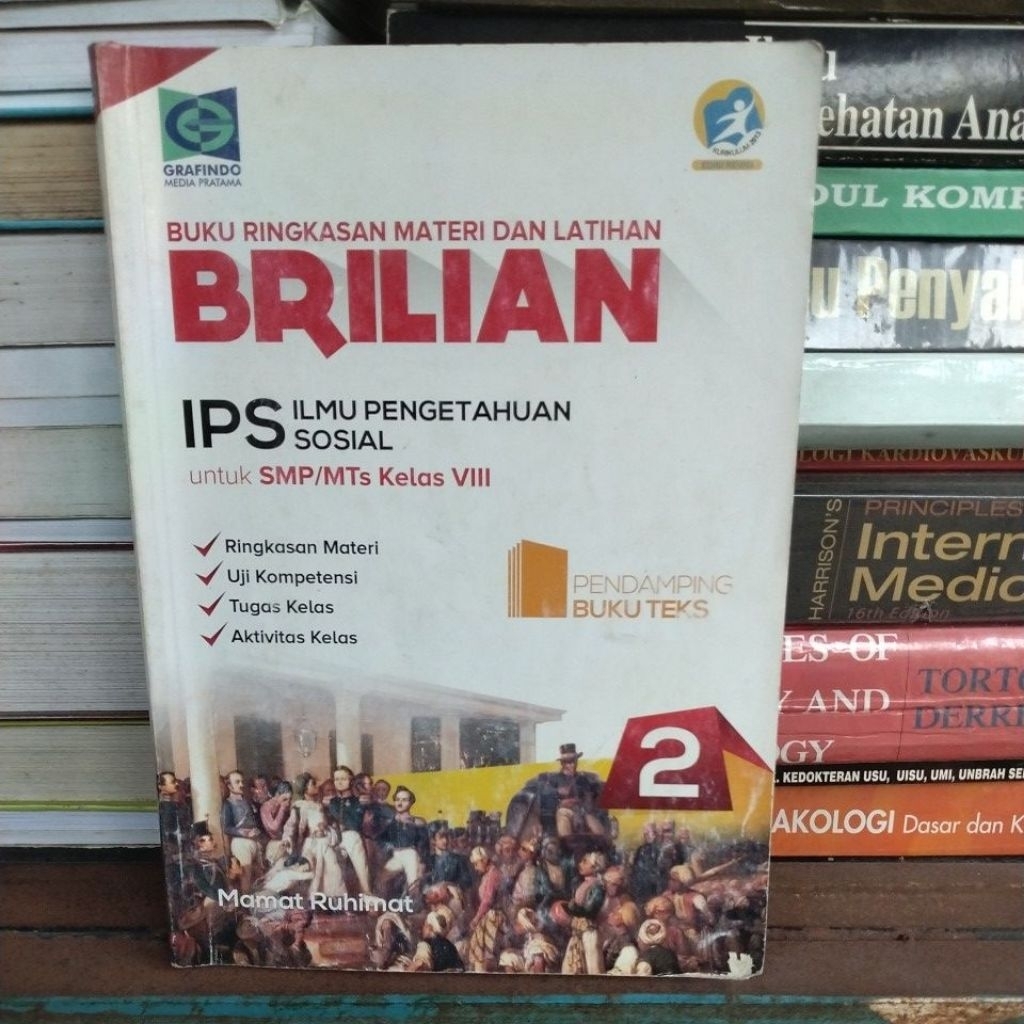 BUKU BEKAS ORIGINAL BRILIAN IPS SMP KELAS VIII TAHUN 2013
