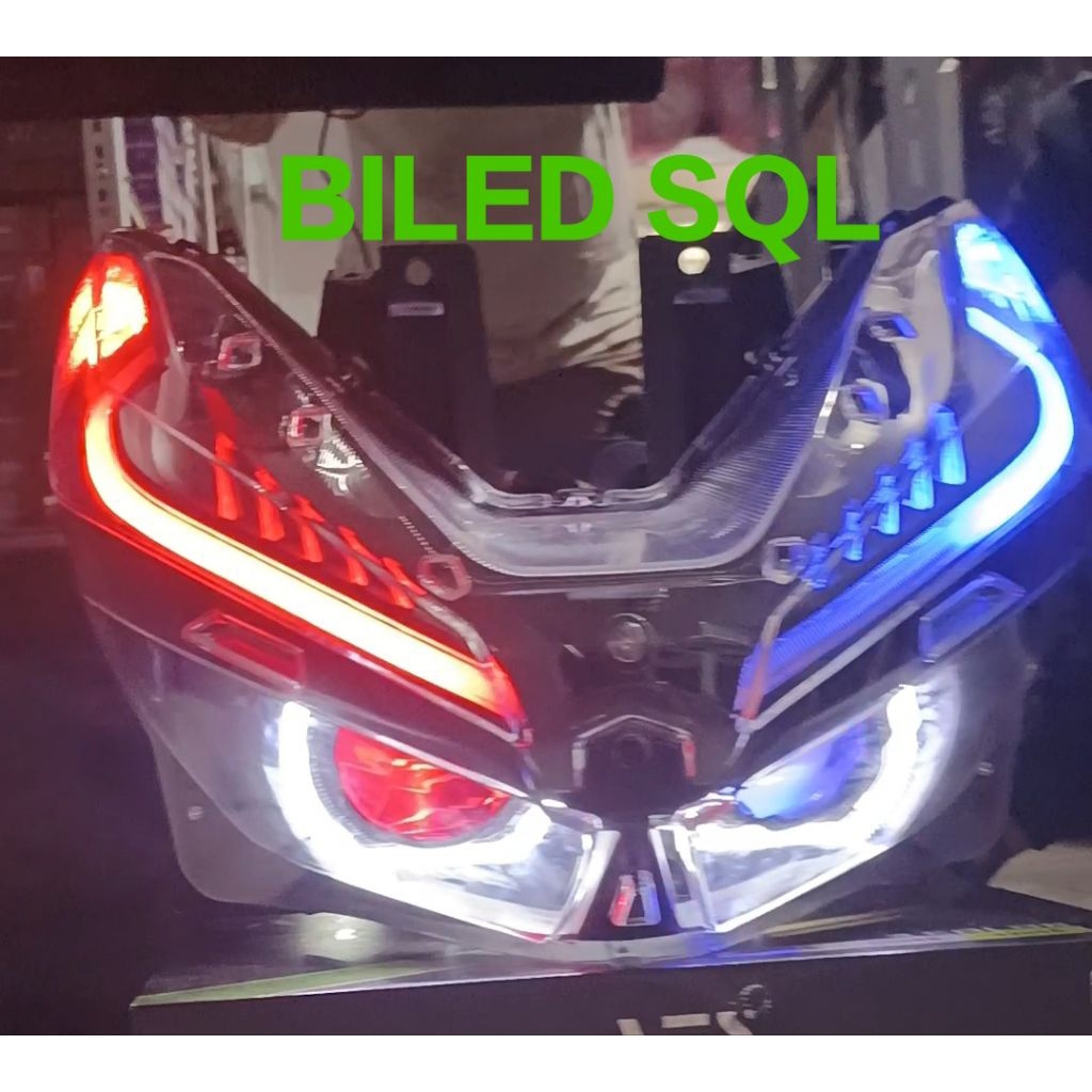 Lampu Projie Biled Vario 150 125 New 2018-2025 Sepaket Reflektor Headlamp Saklar Vision