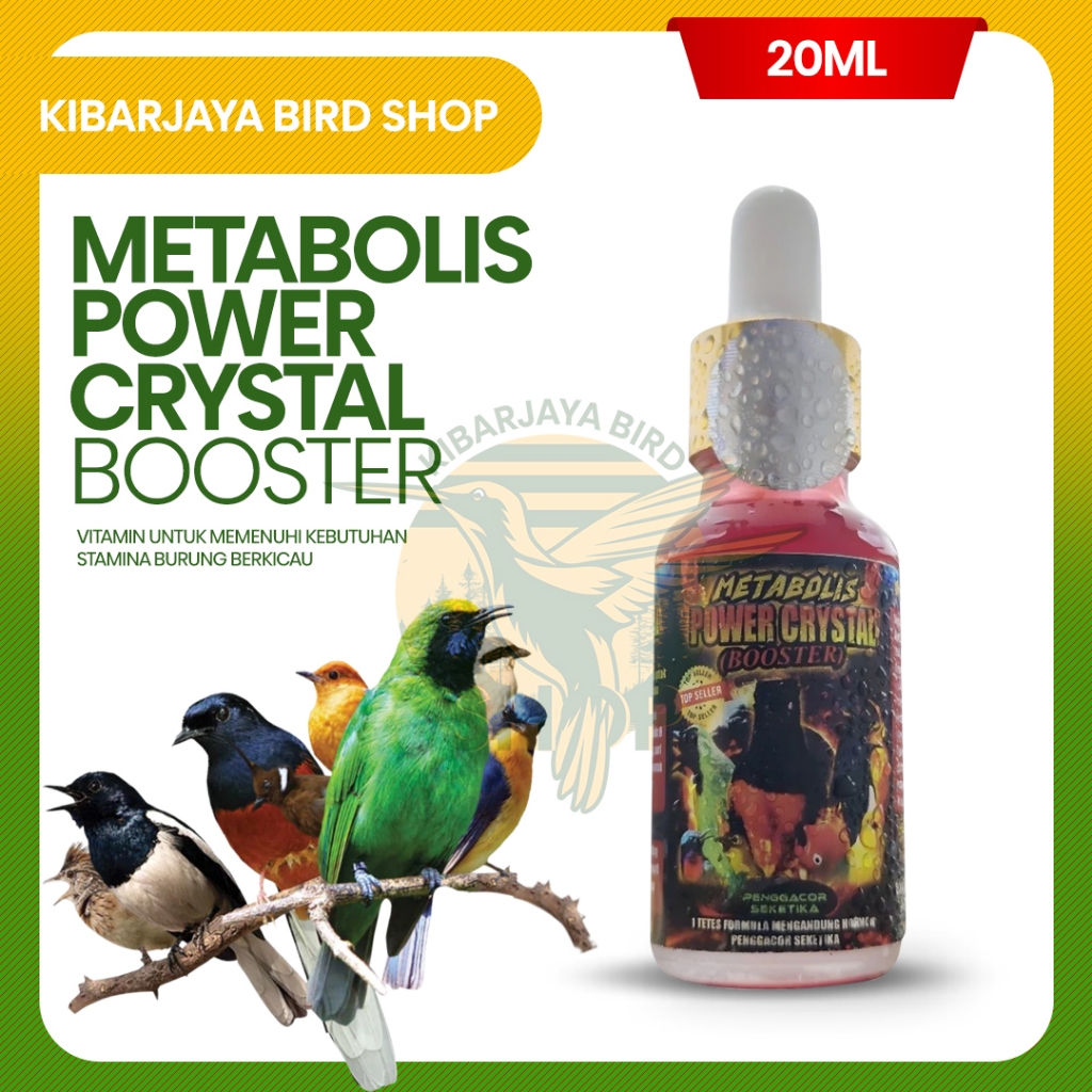 METABOLIS POWER CRYSTAL BOOSTER 20ML METABOLISME VITAMIN BOOSTER DONGKRAK STAMINA BURUNG KICAU