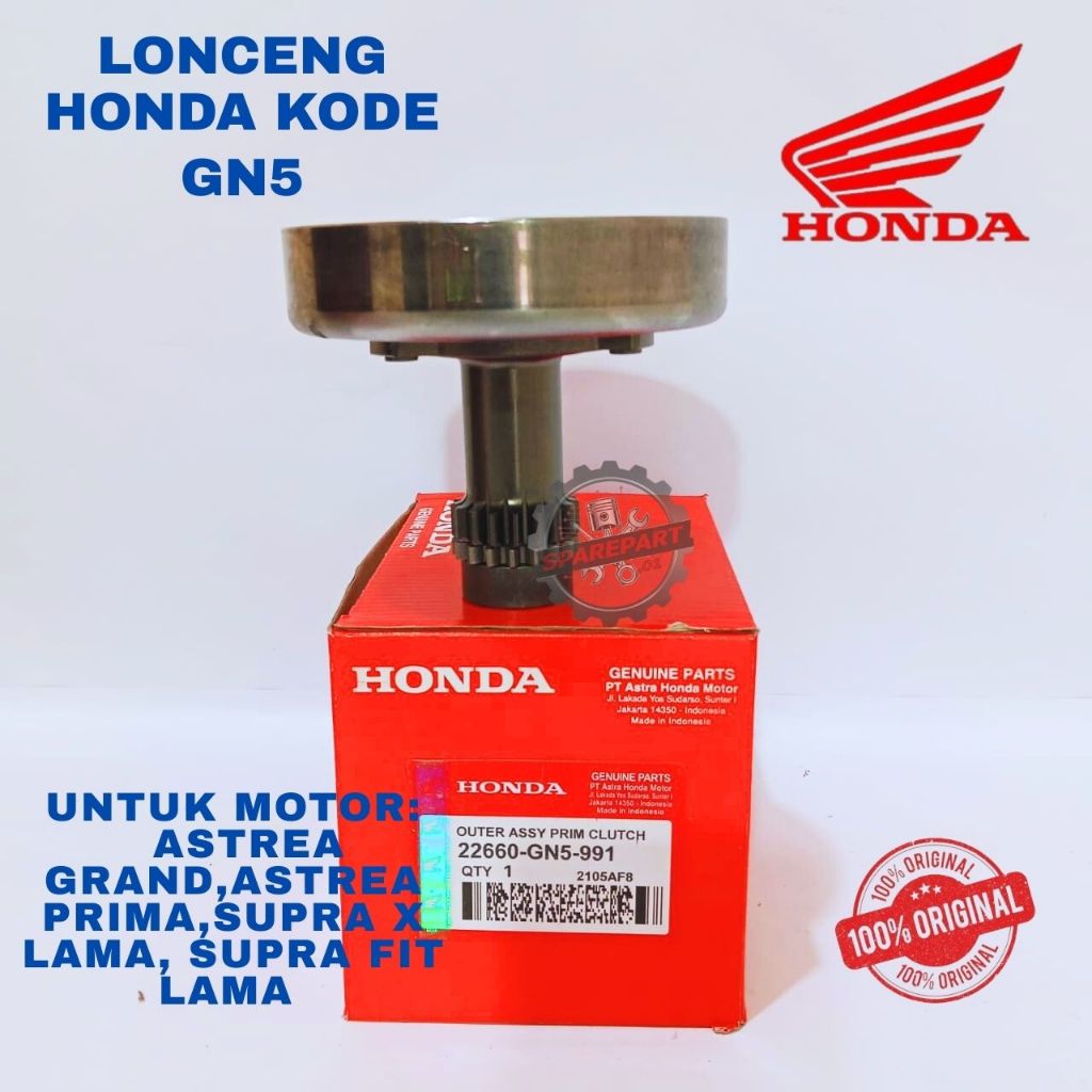 LONCENG GANDA ORIGINAL HONDA KODE GN5, LONCENG GANDA ASTREA GRAND, LONCENG AS TREA PRIMA, LONCENG SU
