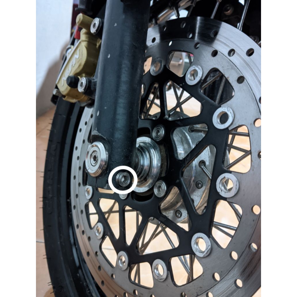 Baut stainless bottom kanan shock ninja R RR