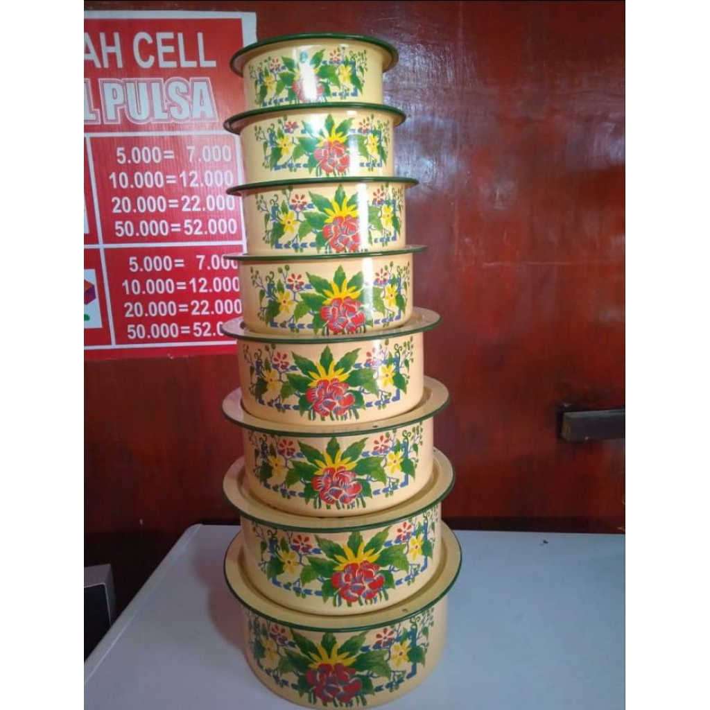 panci malaysia ori 8 susun warna kuning