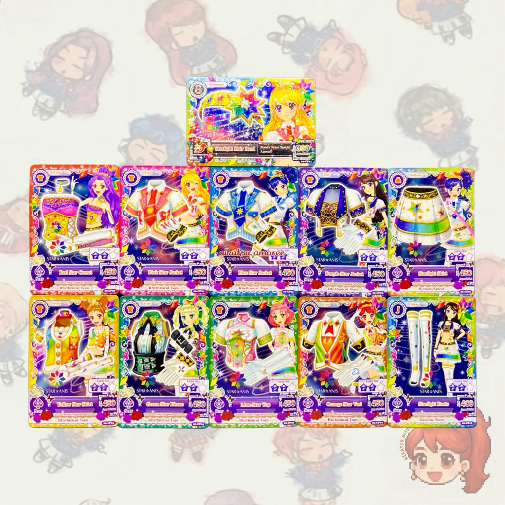 Aikatsu CP Star Anis Fullset Mizuki Ichigo Aoi Ran Otome Yurika