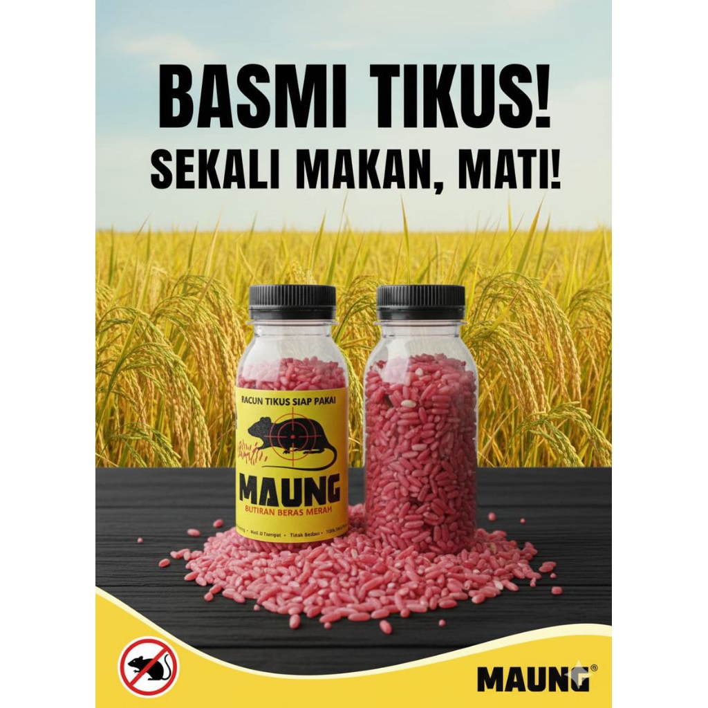 Racun tikus beras merah  langsung mati 50g